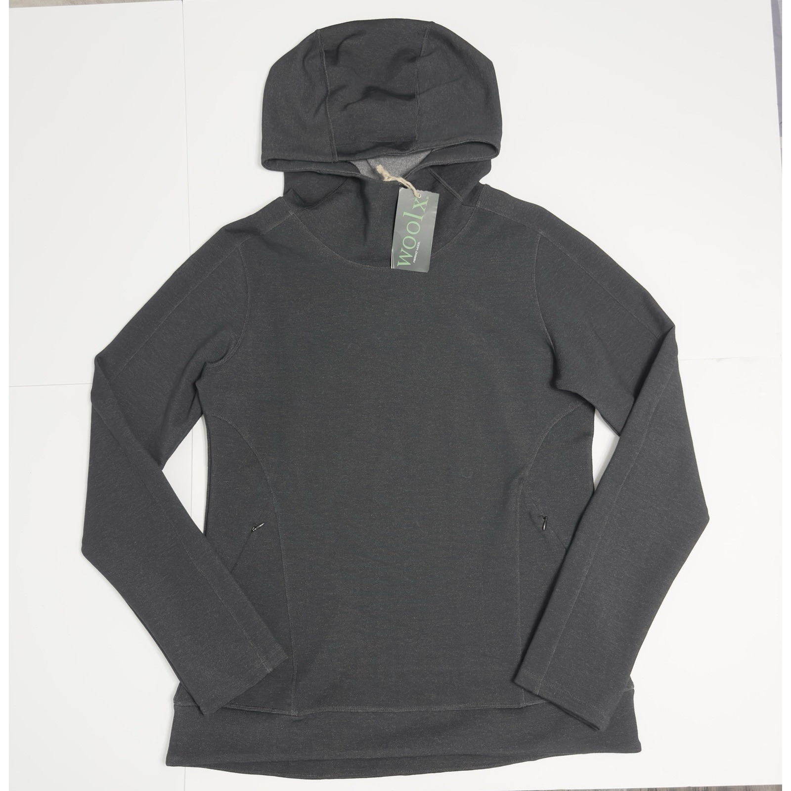 Nwt Woolx Women's Elsie Heavyweight Merino Wool Pullover Performance Hoodie Sz L — image 4 of 8